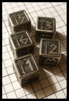 Dice : Dice - 6D - Q Workshop Metal Dwarven - Gen Con Aug 2011